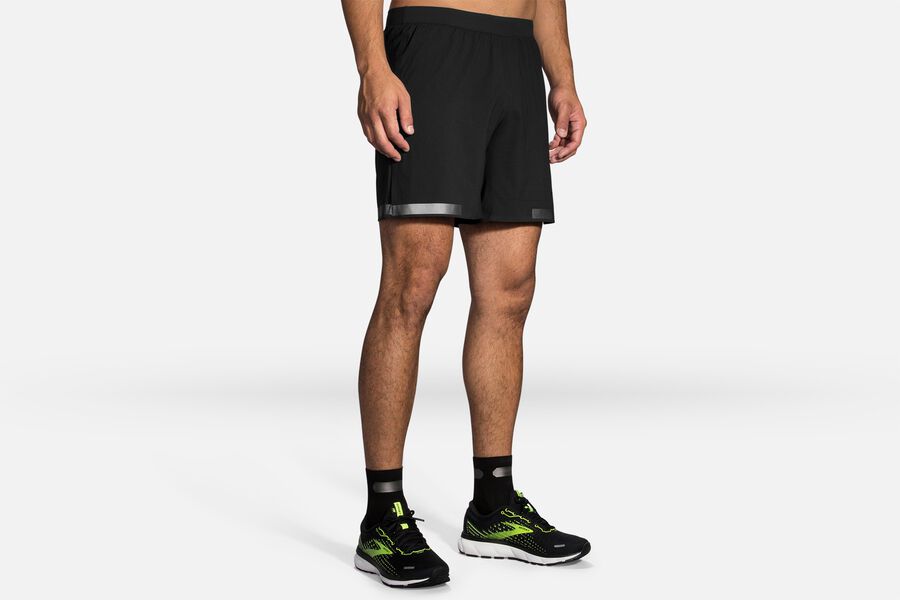 Brooks Men's Carbonite 7" 2-in-1 Bottoms Black ( BAOQF2953 )